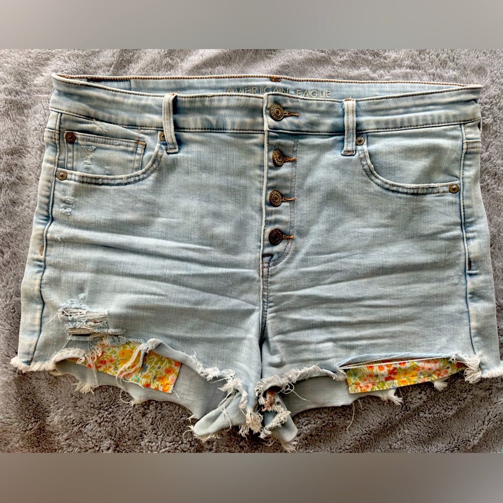 American Eagle Denim Distressed Shorts